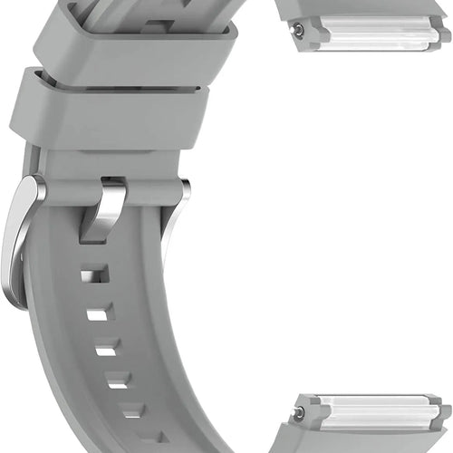 Silicone Strap, grey, without a watch, 3/4 front view