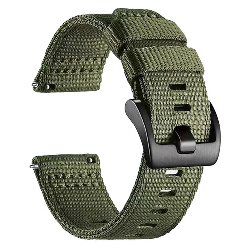 Nylon Buckle Strap, green, without a watch, 3/4 front view