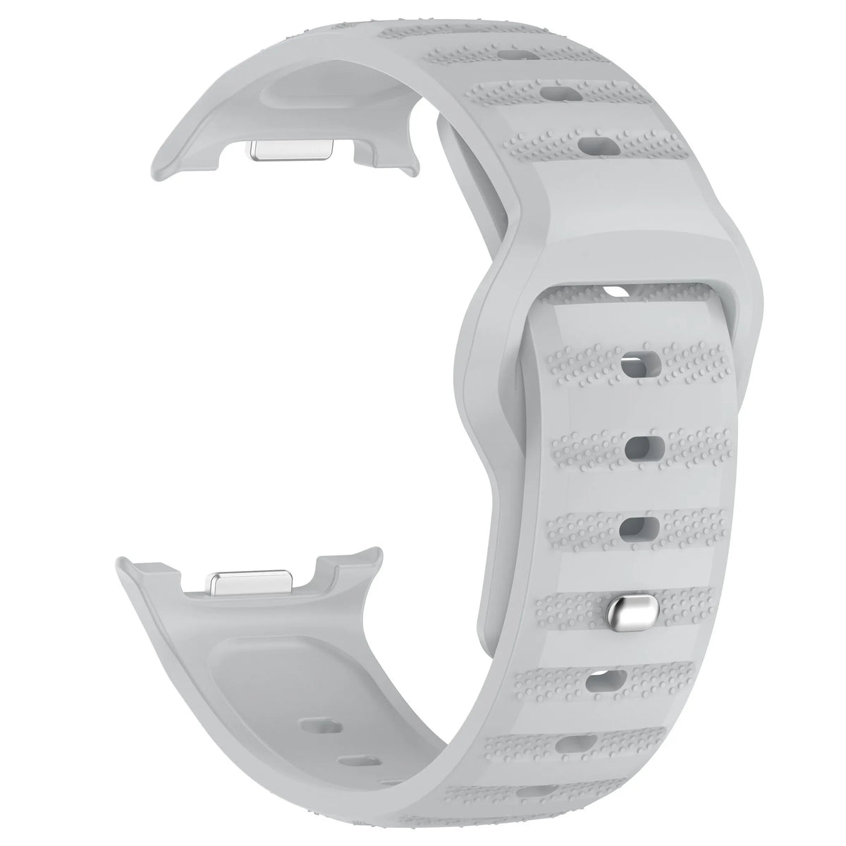 Outdoor Silicone Strap, grey, without a watch, 3/4 front view