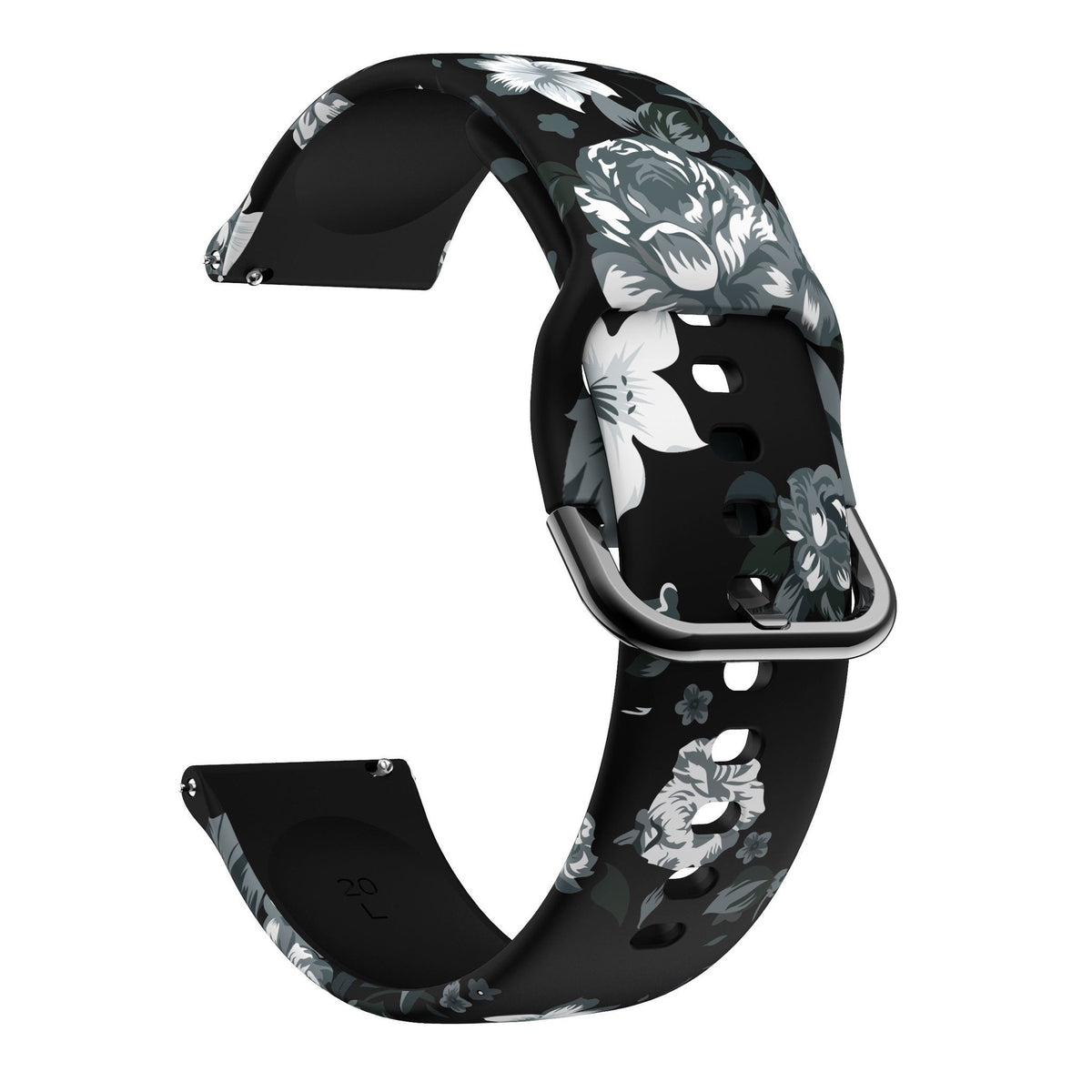 Print Silicone Strap, without a watch, 3/4 front view