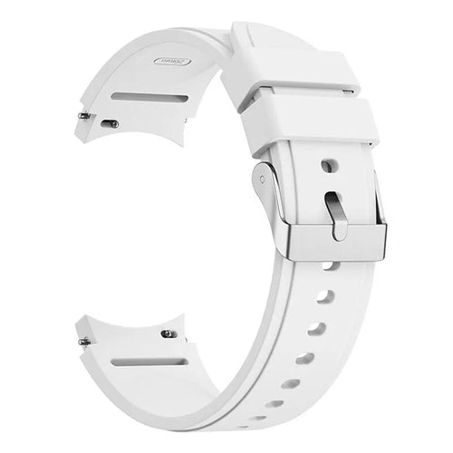 Silicone Strap 'Perfect Fit', white, without a watch, 3/4 front view