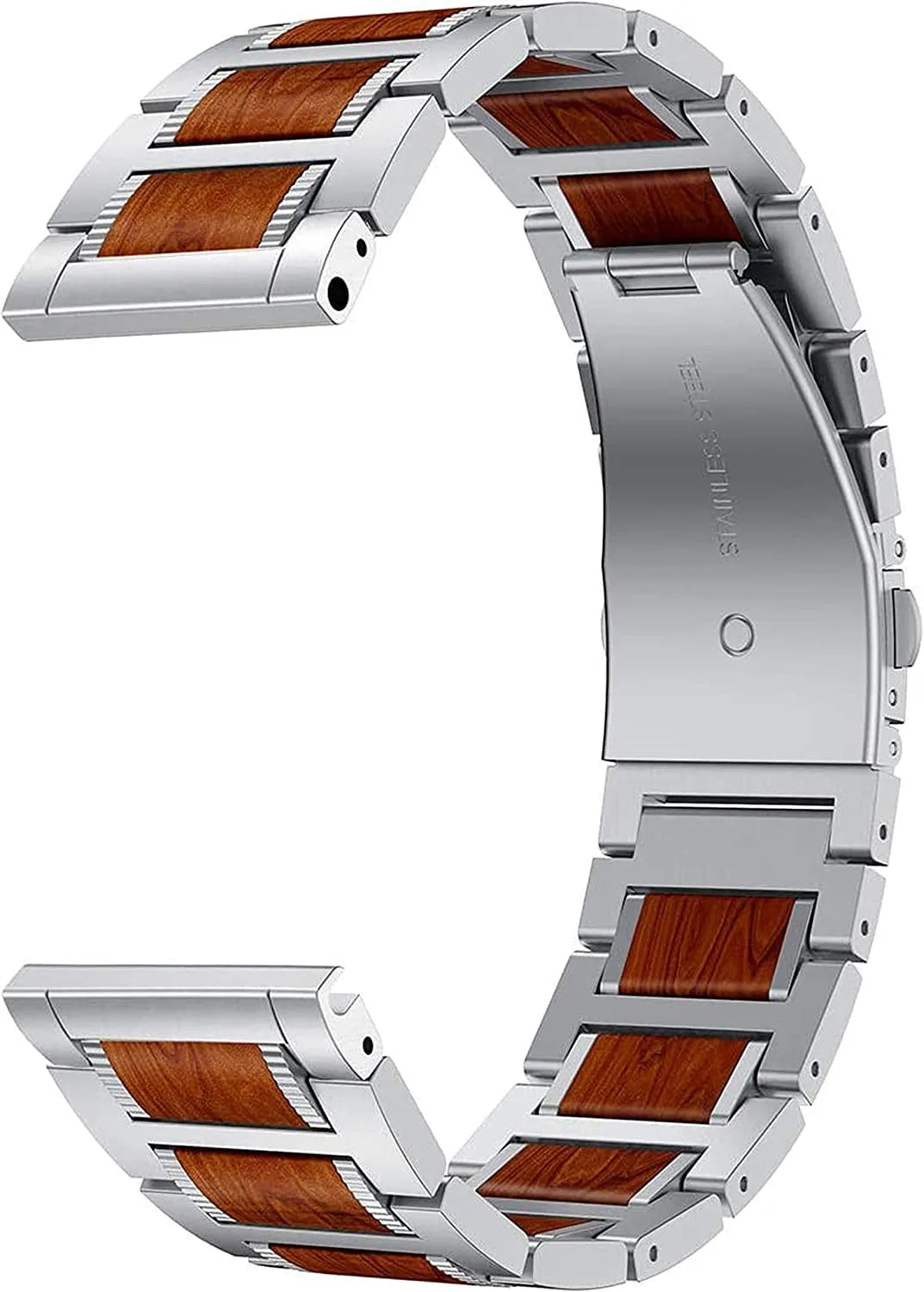 Amazfit Cheetah (Pro) Wooden/Steel Strap (Silver)