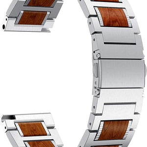 Amazfit Cheetah (Pro) Wooden/Steel Strap (Silver)