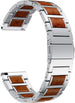 ICE Smart TKS Rectangular 1.41 Wood Steel Strap (Silver)