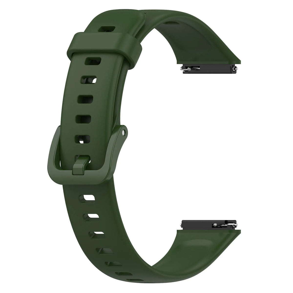 Silicone Strap, army green, without a watch, 3/4 front view