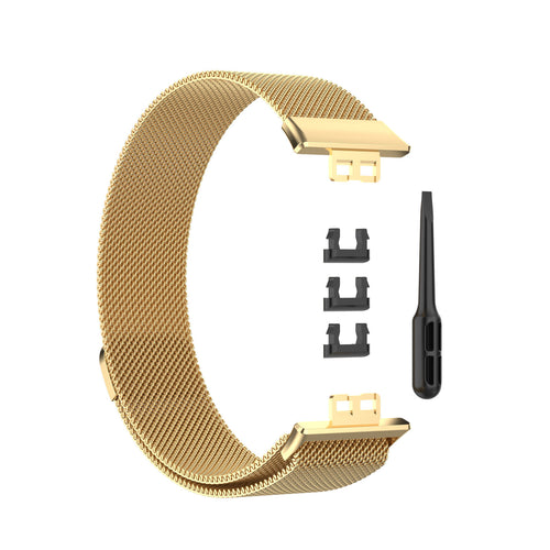 Milanese Strap, gold, without a watch, 3/4 front view