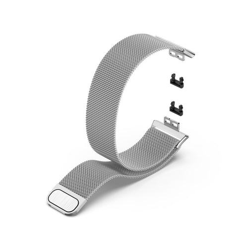 Milanese Strap, silver, without a watch, 3/4 front view