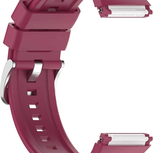 Silicone Strap, burgundy, without a watch, 3/4 front view