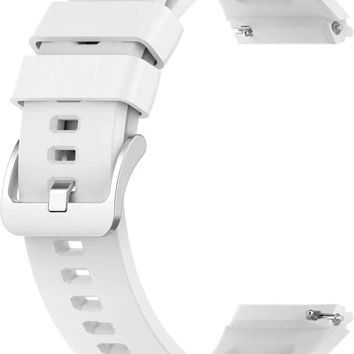 Silicone Strap, white, without a watch, 3/4 front view