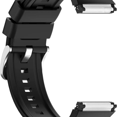 Silicone Strap, black, without a watch, 3/4 front view