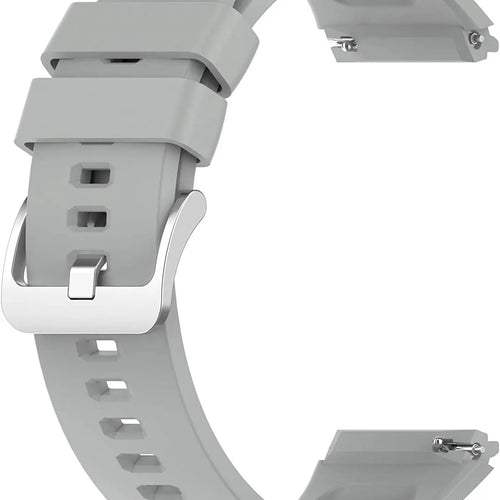 Silicone Strap, grey, without a watch, 3/4 front view