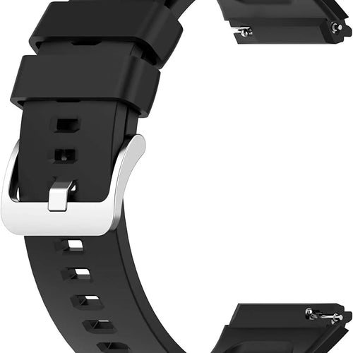 Silicone Strap, black, without a watch, 3/4 front view