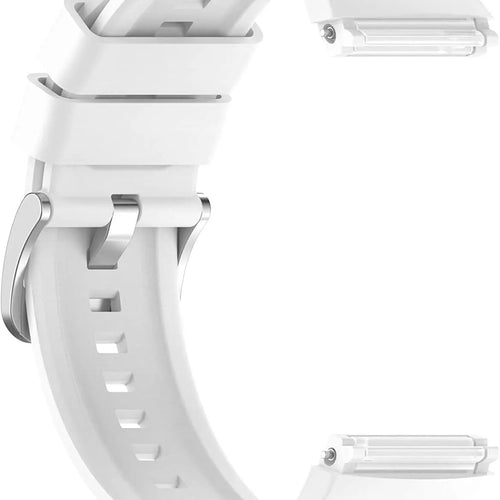 Silicone Strap, white, without a watch, 3/4 front view