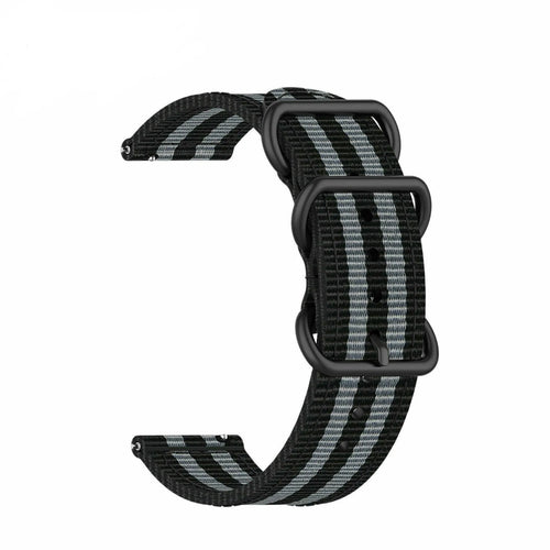 Nylon Buckle Strap, black/grey, without a watch, 3/4 front view