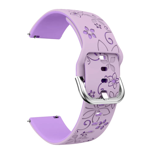 Oppo Watch X2 Mini Flower Silicone Strap (Lavender/Purple)
