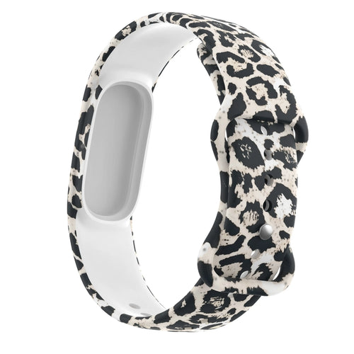 Silicone Patterned Strap, leopard, without a watch, 3/4 front view