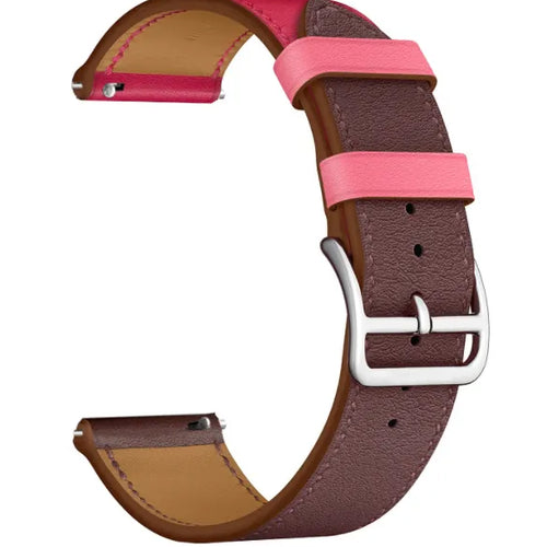 Amazfit Bip 5 Leather Duo Strap (Bright Pink/RedBrown)