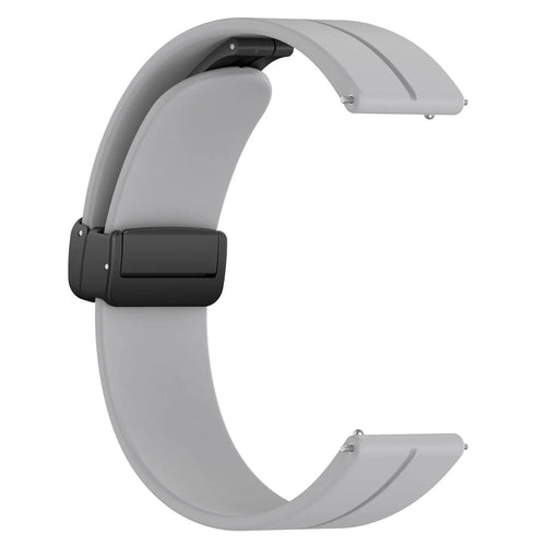D-Buckle Silicone Strap, light grey, without a watch, 3/4 front view