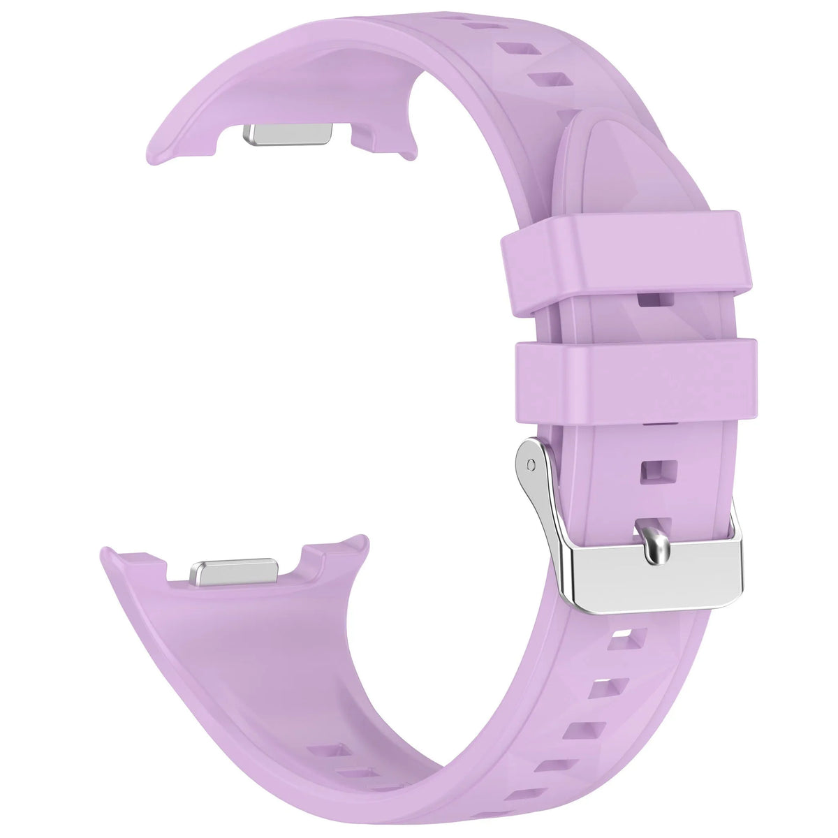 Diamond Silicone Strap, lilac, without a watch, 3/4 front view
