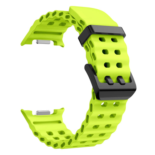 Silicone Ocean Strap, lime, without a watch, 3/4 front view