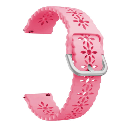 Amazfit Active Patterned Silicone Strap (Bright Pink)