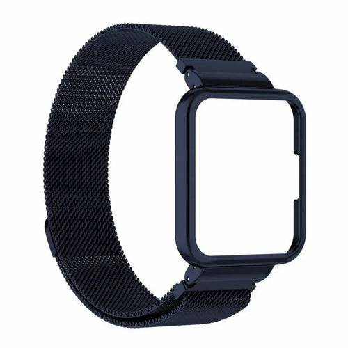 Milanese Strap, blue, without a watch, 3/4 front view