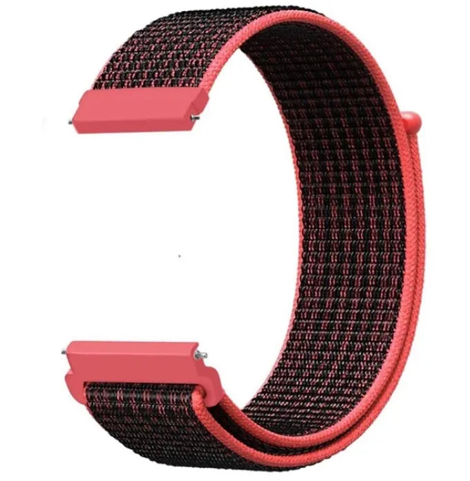 Coros Apex 2 Nylon Strap (Black/Coral)