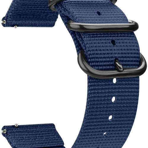 Nylon Buckle Strap, blue, without a watch, 3/4 front view