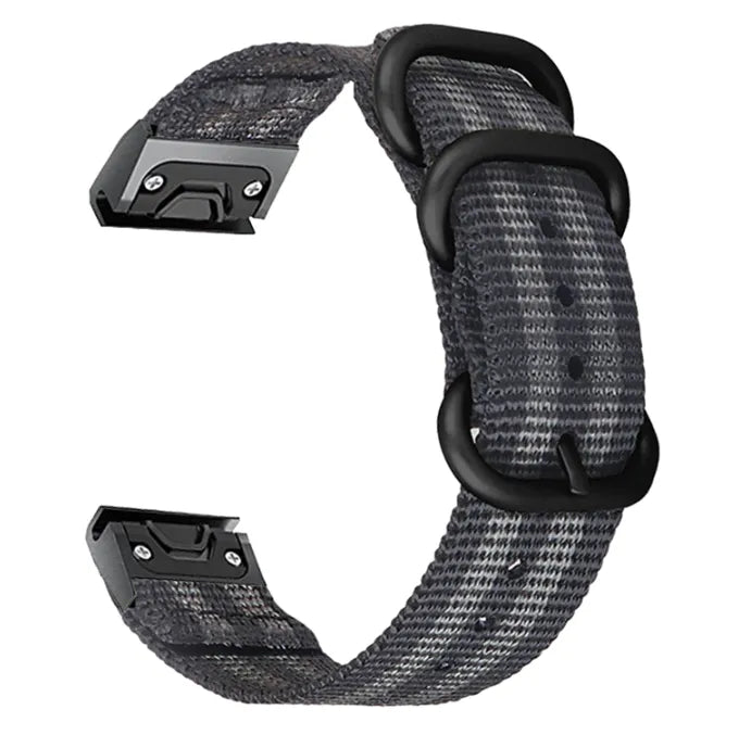 Garmin Forerunner 970 Nylon Buckle Strap (Black/Grey)