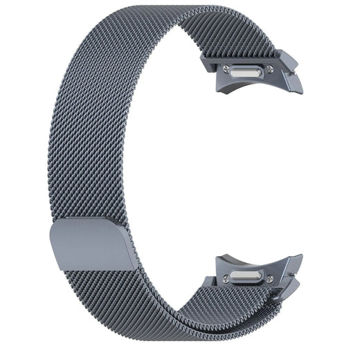 Milanese Strap 'One Push', space grey, without a watch, 3/4 front view