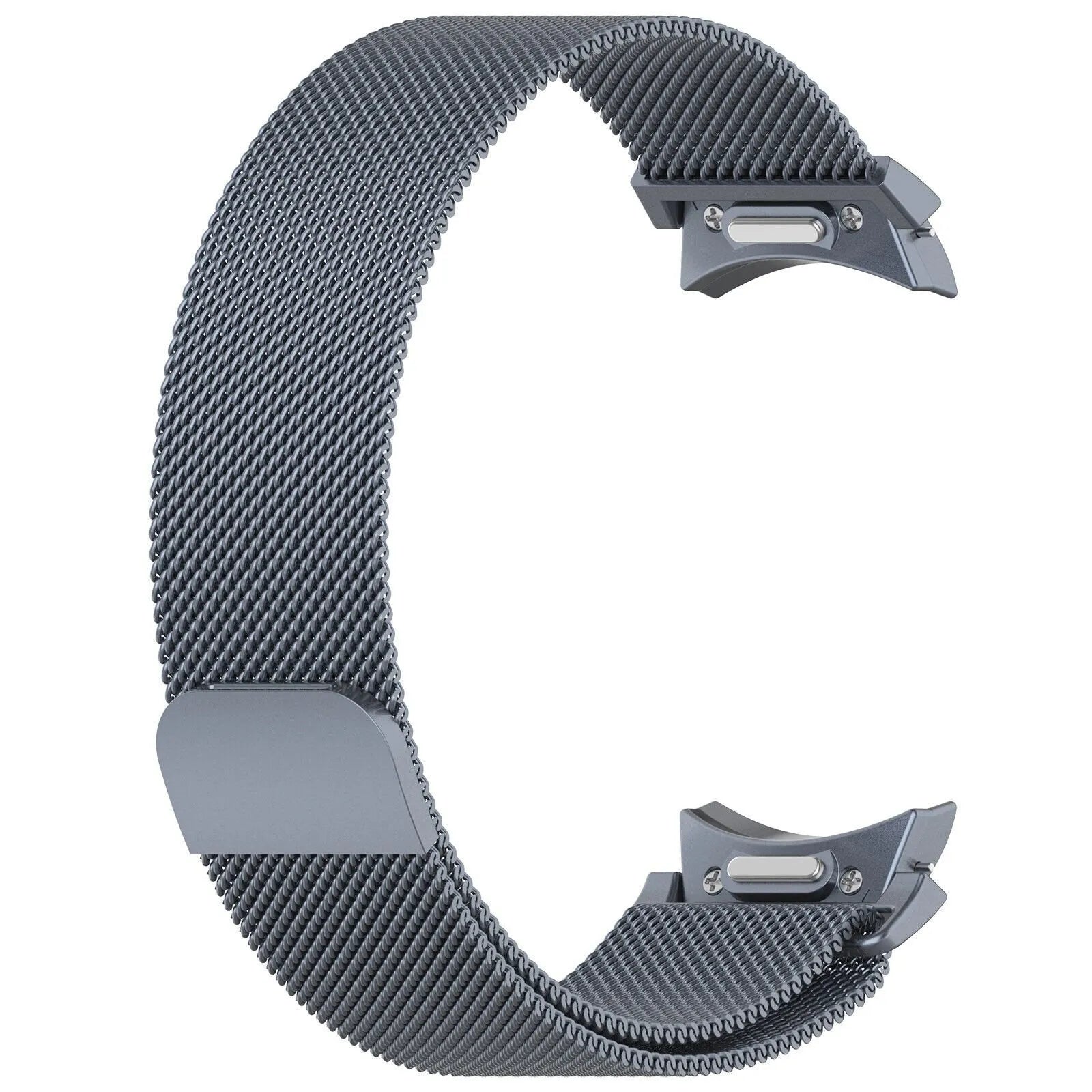 Milanese Strap 'One Push', space grey, without a watch, 3/4 front view
