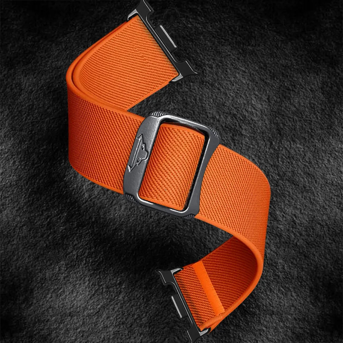 Nylon Elastic Strap, orange, without a watch, 3/4 front view