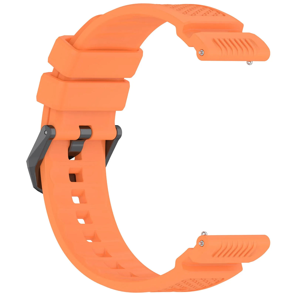 Silicone Strap, orange, without a watch, 3/4 front view