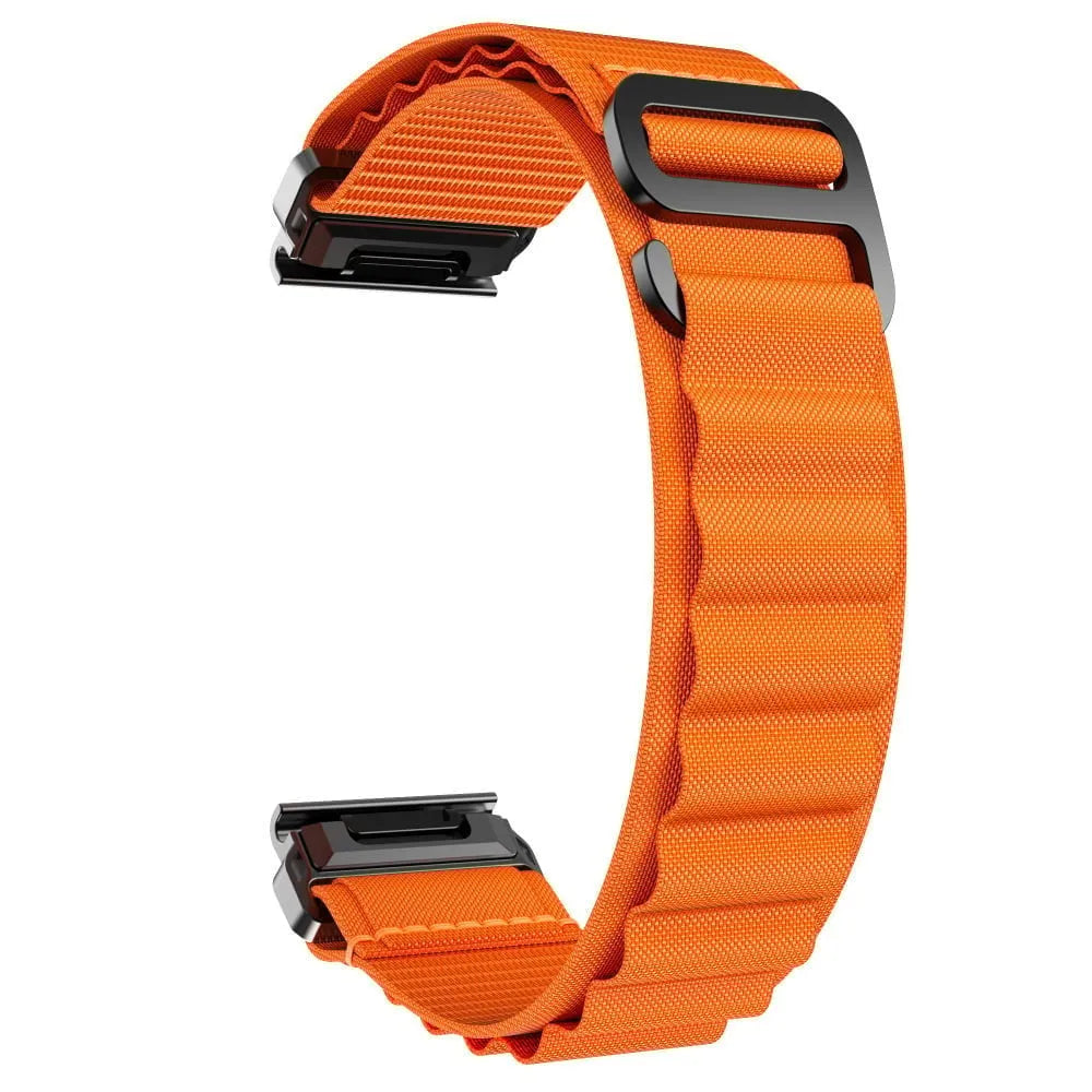 Alpine Nylon Strap, orange, without a watch, 3/4 front view