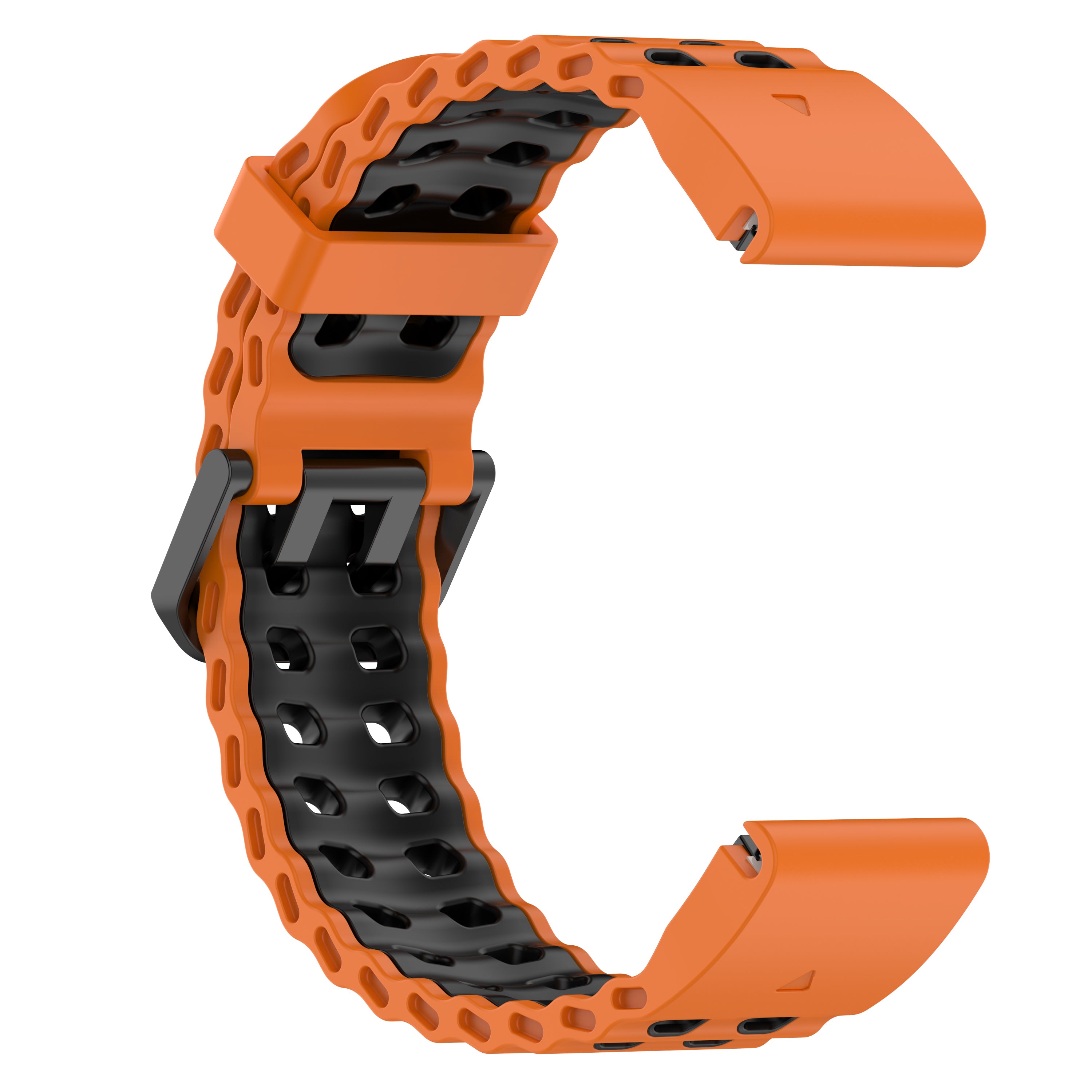 Garmin Fenix 8 Pro - 51mm Wave Sport Strap (Orange/Black)