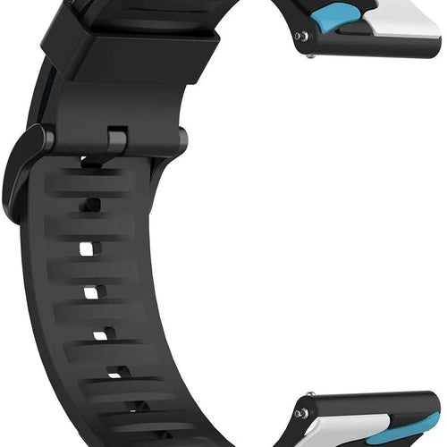 Silicone Camo Strap, blue, without a watch, 3/4 front view