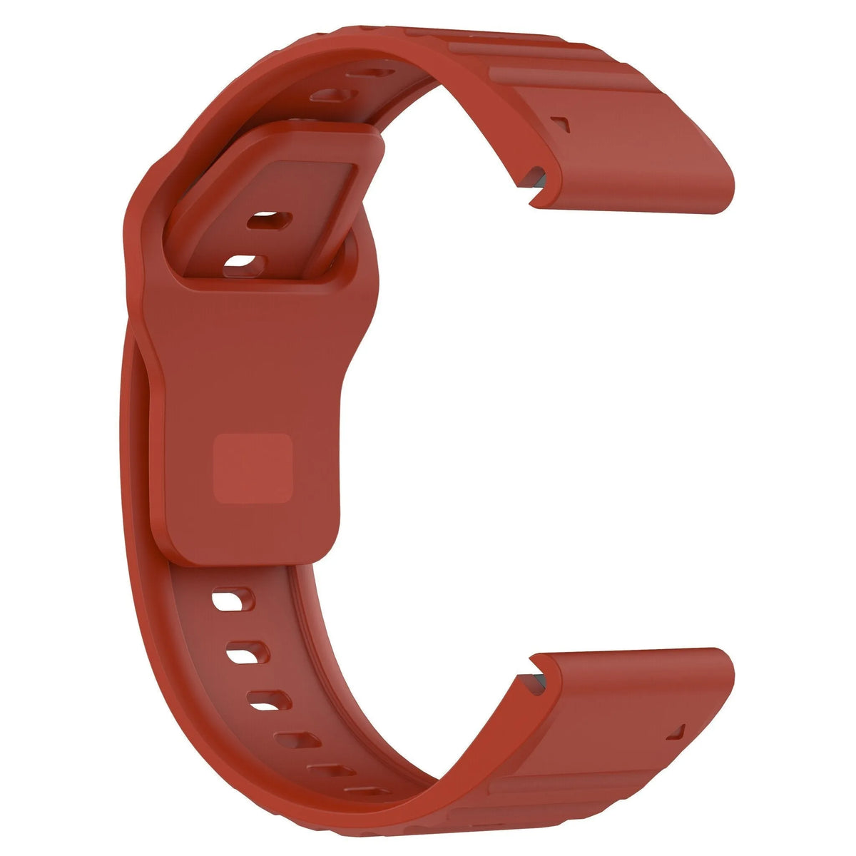 Outdoor Silicone Strap, red, without a watch, 3/4 front view