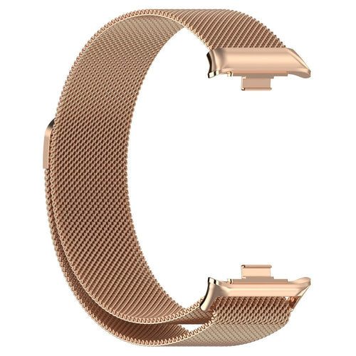 Milanese Strap, rose gold, without a watch, 3/4 front view