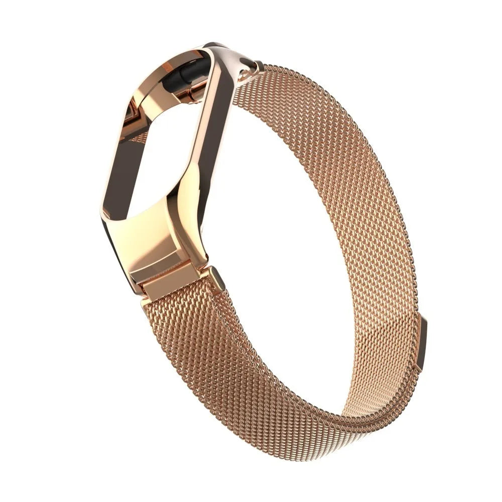 Milanese Strap, rose gold, without a watch, 3/4 front view
