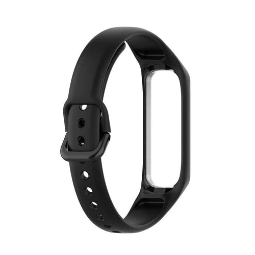 Silicone Strap, black, without a watch, 3/4 front view