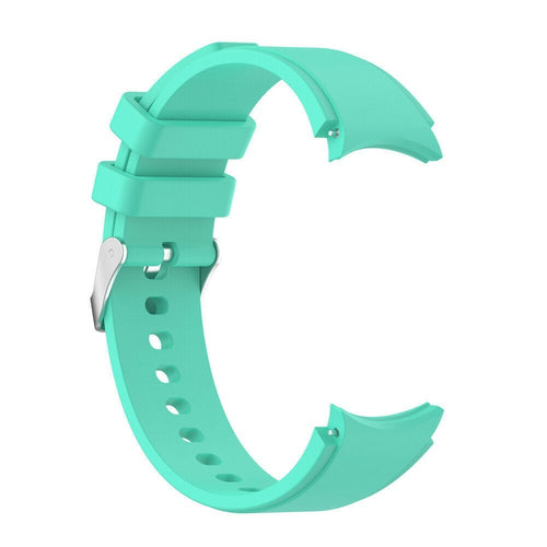 Silicone Strap 'Perfect Fit', aqua, without a watch, 3/4 front view