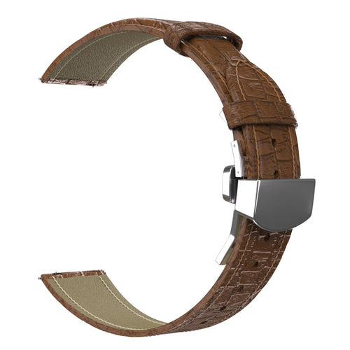 Premium Leather Strap, brown, without a watch, 3/4 front view