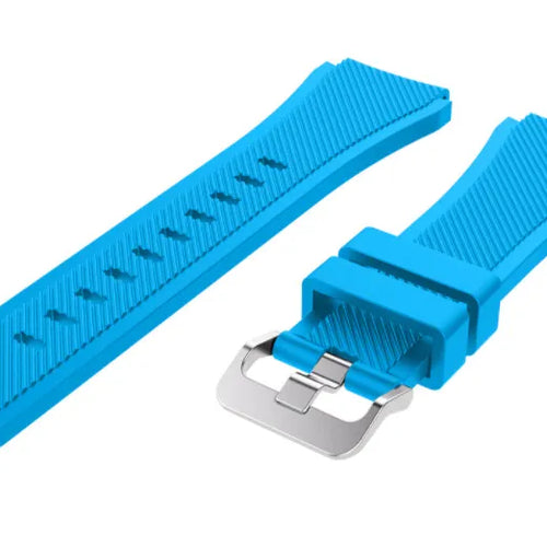 Twill Silicone Strap, light blue, without a watch, 3/4 front view