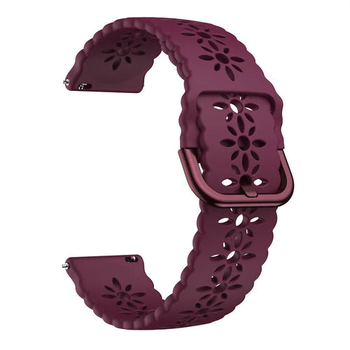 Amazfit GTR Mini Patterned Silicone Strap (Wine Red)