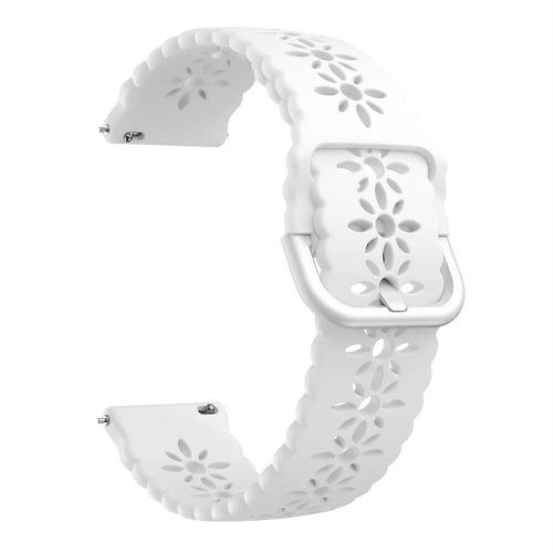 Coros Pace 2 Patterned Silicone Strap (White)