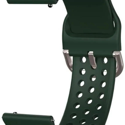 Breathable Silicone Strap, army green, without a watch, 3/4 front view