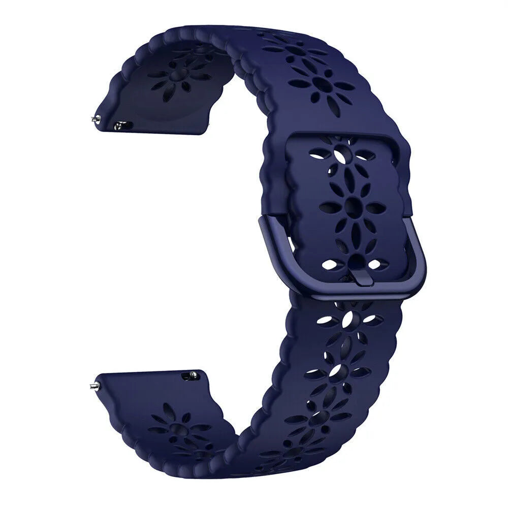 Coros Apex 42mm Patterned Silicone Strap (Dark Blue)