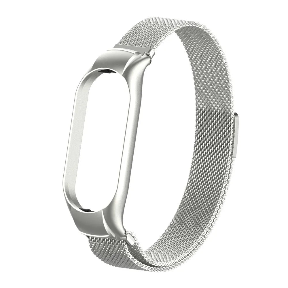 Milanese Strap, silver, without a watch, 3/4 front view