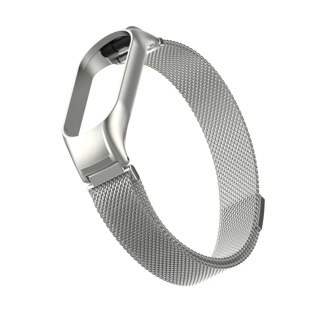 Milanese Strap, silver, without a watch, 3/4 front view