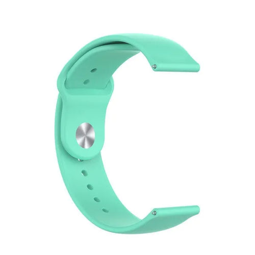 Silicone Sport Strap, aqua, without a watch, 3/4 front view